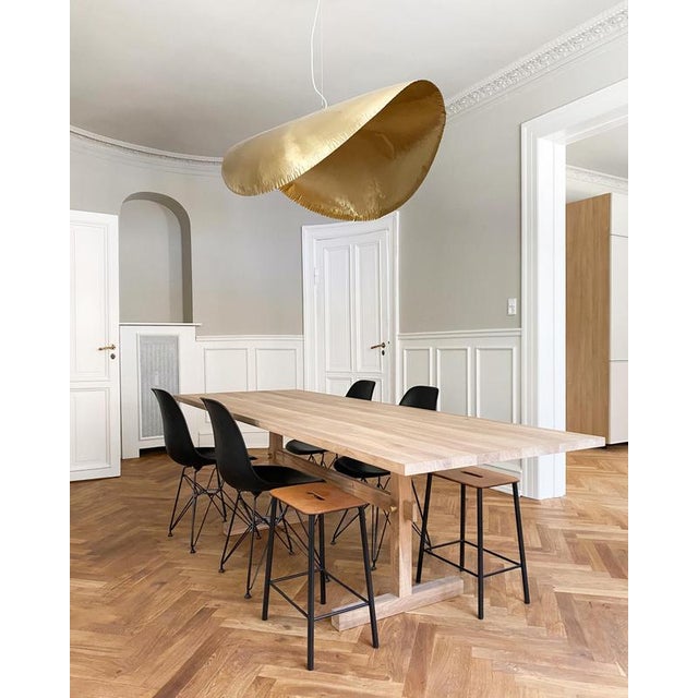 Gaspard Dining Table 240 in Light Oak and Brass by Eberhart Furniture For Sale - Image 18 of 18