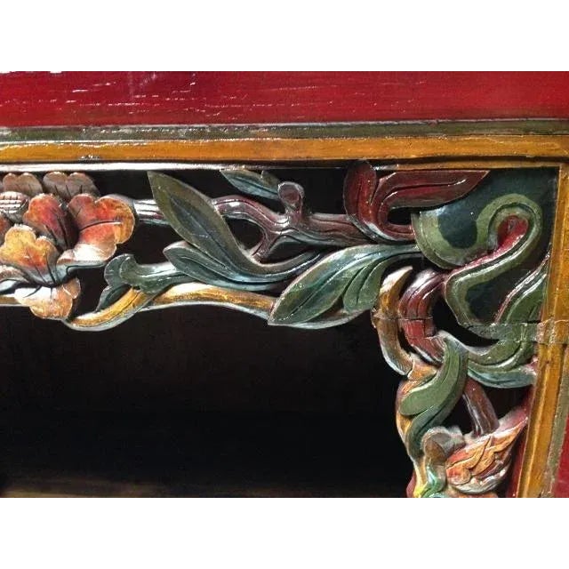 Antique Chinese Carved Shelf Sideboard Bookcase For Sale In Los Angeles - Image 6 of 11