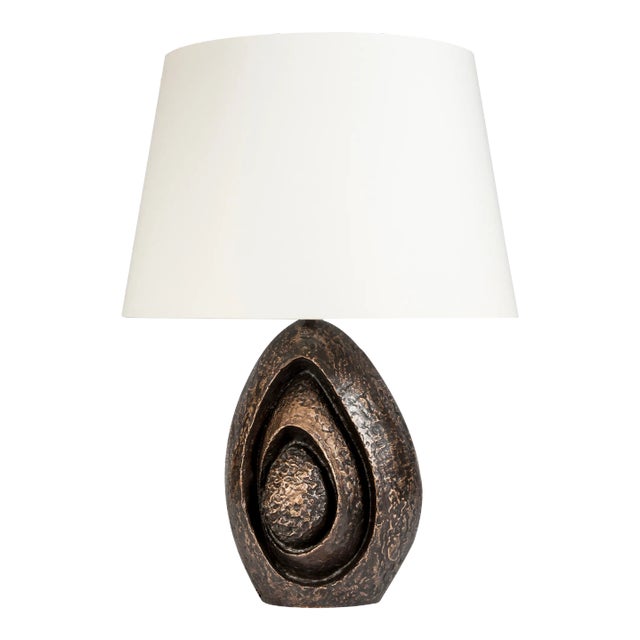 Bronze Sculptural Lamp by Fernand Dresse, 1970s For Sale