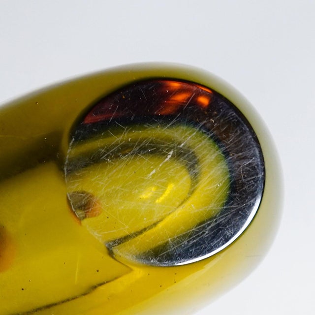 1960s Vase in Green and Amber Sommerso Glass, Flavio Poli for Seguso For Sale - Image 5 of 5