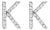 10K White Gold 1/10 Cttw Diamond 'K' Initial Stud Earring For Sale