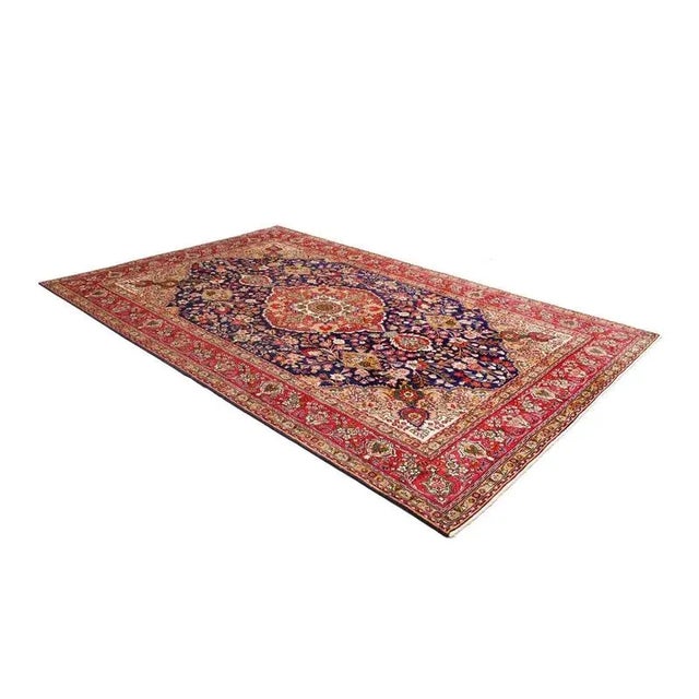 Middle Eastern Hand-Knotted Tabriz Rug For Sale - Image 3 of 11