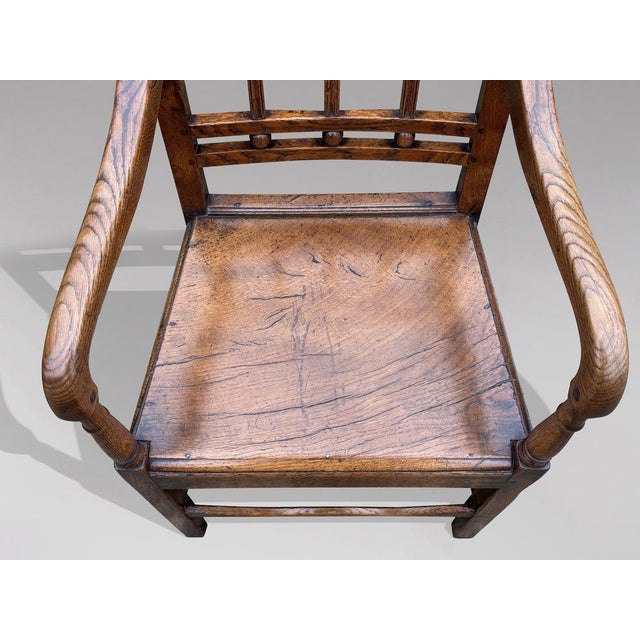 Antique George III Country House Chair in Elm, 1790 For Sale - Image 9 of 12