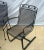 1960s 4 pieces of Vintage Woodard or Salterini Patio set I believe it is the MT Vernon pattern with leaves and scrolls. It...