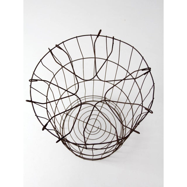 Antique Wire Gathering Basket For Sale - Image 16 of 18