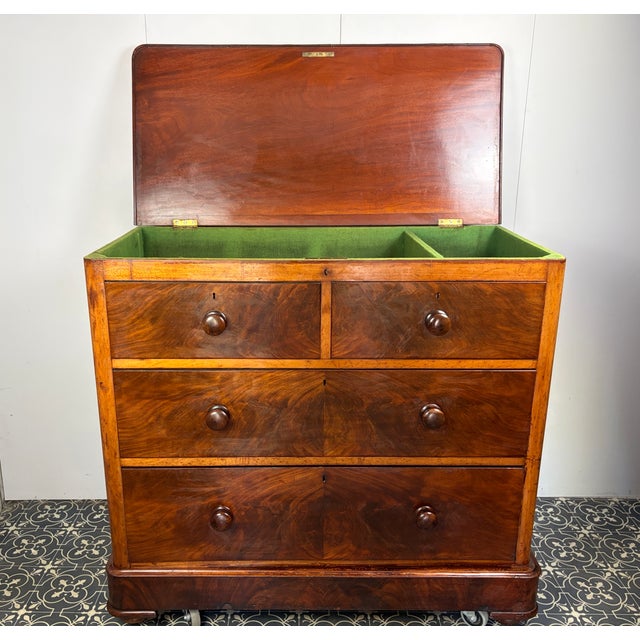 1920s Vintage Mahogany Campaign Drawer Cabinet by Walter Carter for Harrods LTD., 1920s For Sale - Image 5 of 18