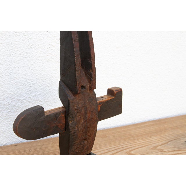 Antique Dogon Door Lock With Celestial Horns For Sale In Los Angeles - Image 6 of 8