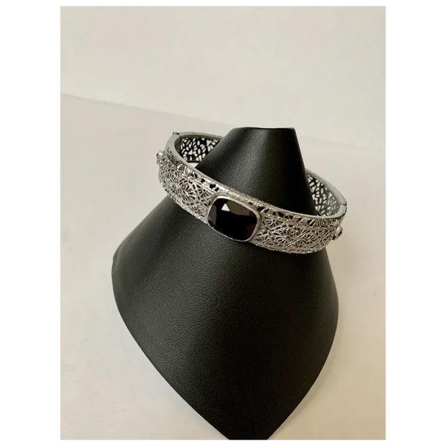 1920s Art Deco Filagree Bangle For Sale - Image 4 of 12