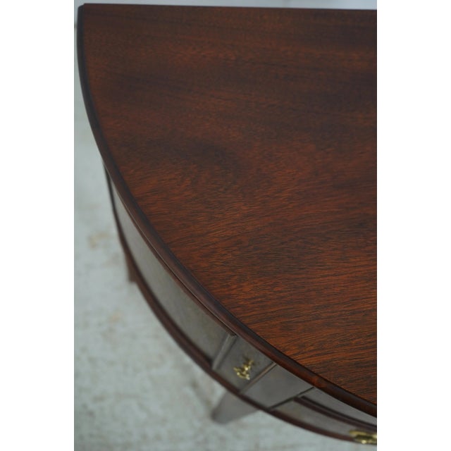Baker Historic Charleston Mahogany Demilune Console Cabinet For Sale - Image 16 of 18