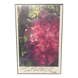 1995 Contemporary Botanical Dale Chihuly Print Signed, Framed For Sale