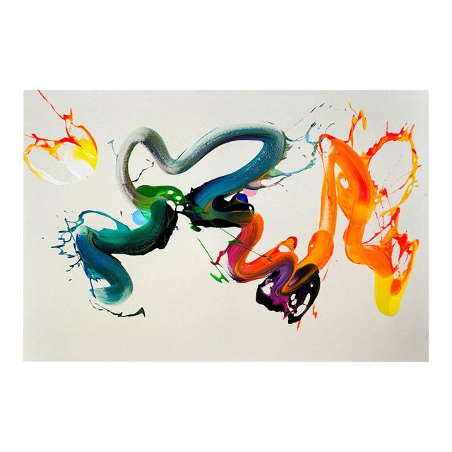 Contemporary Abstract Acrylic on Canvas "But Why Not" by Nikolaos Schizas For Sale