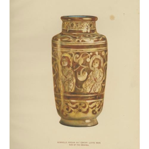 Henry Wallis Lustreware Albarello, 1899, Chromolithograph For Sale - Image 4 of 9