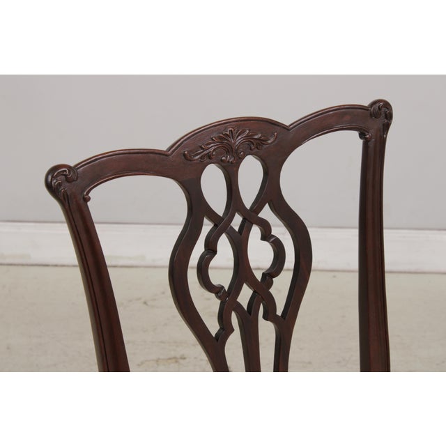 Brown Set of 6 Stickley Mahogany Dining Chairs For Sale - Image 8 of 18