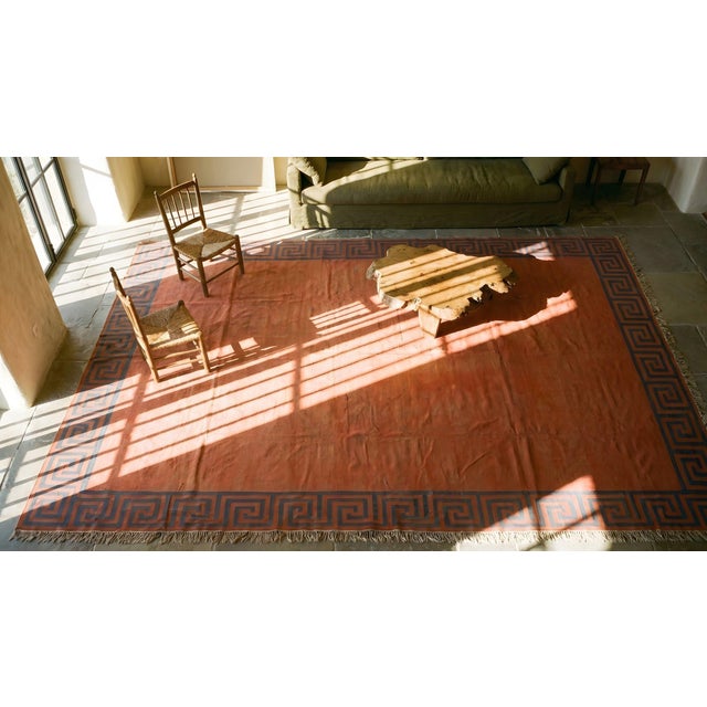 Early 20th Century Indian Cotton Dhurrie Carpet For Sale - Image 9 of 10