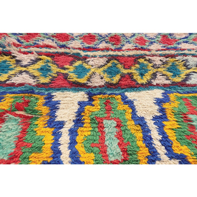 Late 20th Century Vintage Azilal Moroccan Rug, 03'10 X 09'09 For Sale - Image 5 of 10