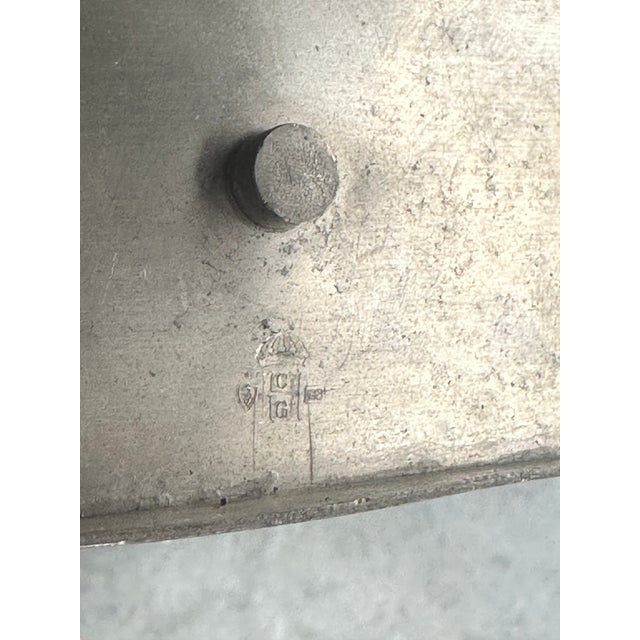 Gray 1930s Pewter Candelabra by Sylvia Stave for c.g. Hallberg For Sale - Image 8 of 8