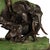 Antique Cast Bronze Elephant Hunt Scene With Lion Antonio Amorgasti Belgium 1925 For Sale - Image 14 of 15