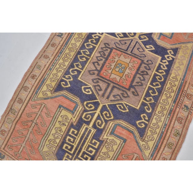 Handwoven Vintage Anatolian Rug With Faded Medallion Rug For Sale In Phoenix - Image 6 of 10