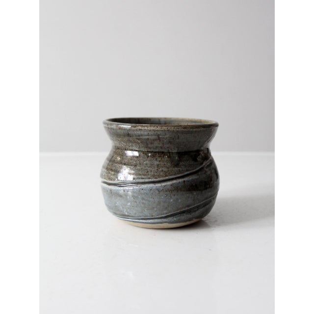 Ceramic Vintage Studio Pottery Vase For Sale - Image 7 of 9
