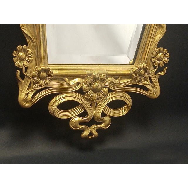 Art Nouveau Gilded Mirror, 1910s For Sale - Image 9 of 14