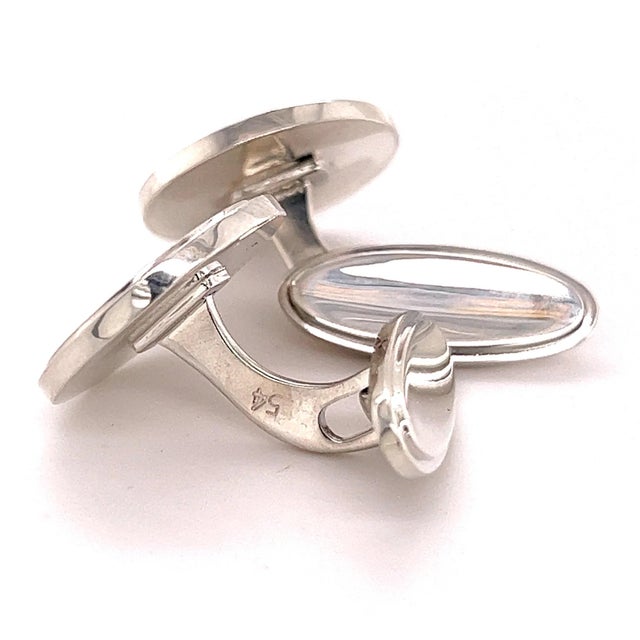 1990s Georg Jensen Estate Sterling Silver Cufflinks, 2 Pieces For Sale - Image 11 of 12