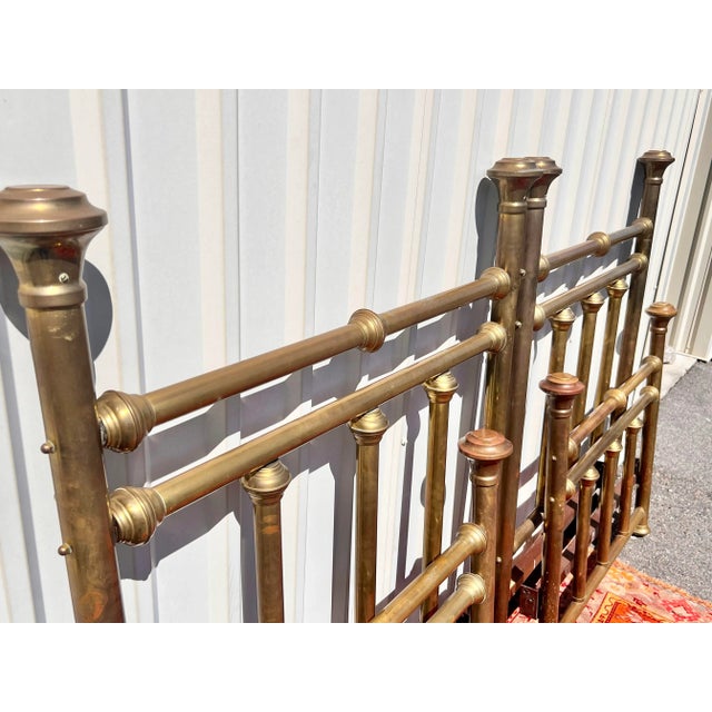 Tubular Brass Twin Headboards and Footboards With Side Rails Bed Set- a ...