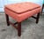 Pink Mid-Century Vanguard Furniture Mahogany and Tufted Upholstered Ottoman Stool For Sale - Image 8 of 12