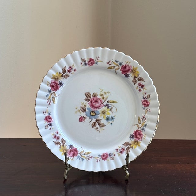 Vintage English Bone China Decorative Dessert Plate For Sale - Image 12 of 15