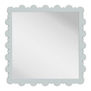 Fleur Home Garden District Valmont Square Mirror in Pelican Gray, 23.5x23.5 For Sale