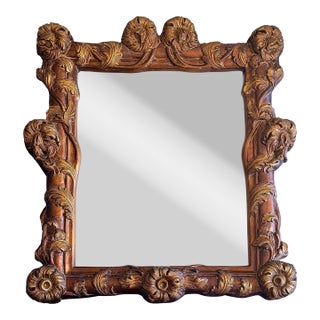 Spectacular One of a Kind Sculptural Oversized Architectural Carved Wall Mirror in the Style of John-Richard & Maitland-Smith For Sale