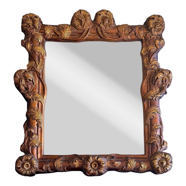 Spectacular One of a Kind Sculptural Oversized Architectural Carved Wall Mirror in the Style of John-Richard & Maitland-Smith For Sale
