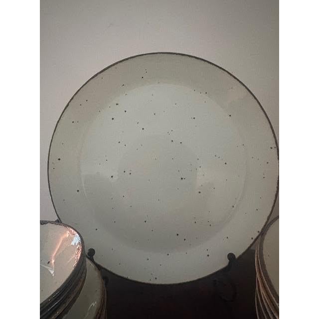 1970s Vintage Mid-Century Modern J&g Meakin England Lifestyle Oven-to-Tableware Speckled Stoneware Set - 36 pcs For Sale - Image 5 of 9