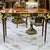Wood French Style Brown Console Table With Gold Leaf Accents For Sale - Image 7 of 7
