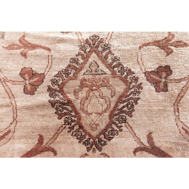 Indian Authentic Antique Indian Amritsar Handmade Wool Rug For Sale - Image 3 of 10