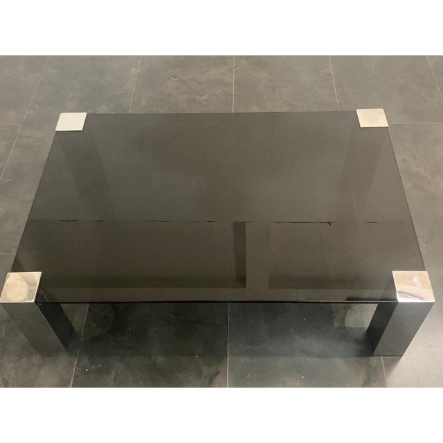 Gray Steel & Crystal Coffee Table from Cidue, 1970s For Sale - Image 8 of 18