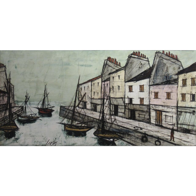 Charles Levier, Le Port, Circa 1970 For Sale - Image 4 of 11