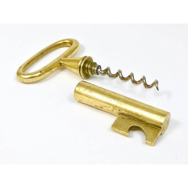 Large Austrian Brass Key Cork Screw by Carl Auböck, 1950s For Sale - Image 12 of 13