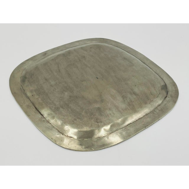 Metal Malachite and Silver Plate Tray, Mexico 1950s, in the Style of Los Castillo For Sale - Image 7 of 14