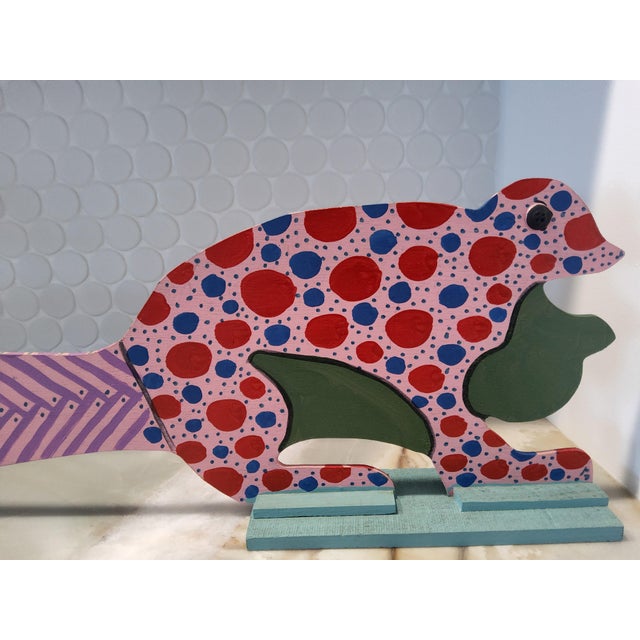 Folk Art Fantasy Frog Sculpture by Marvin Finn For Sale - Image 4 of 17