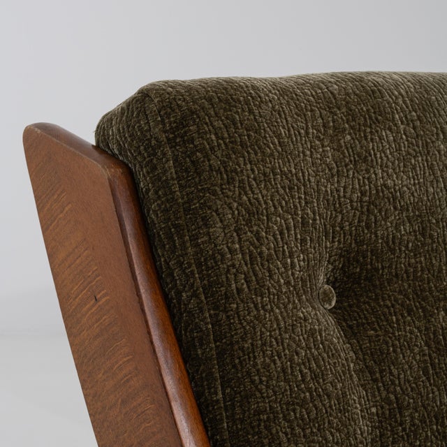 Mid-Century Modern Pair Of Mid-Century Modern Lounge Armchairs With Adjustable Backs Green For Sale - Image 3 of 18