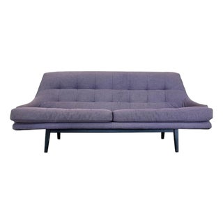 1960s Danish Modern Sofa in Lavender Linen For Sale