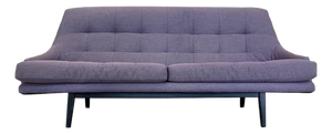 1960s Danish Modern Sofa in Lavender Linen