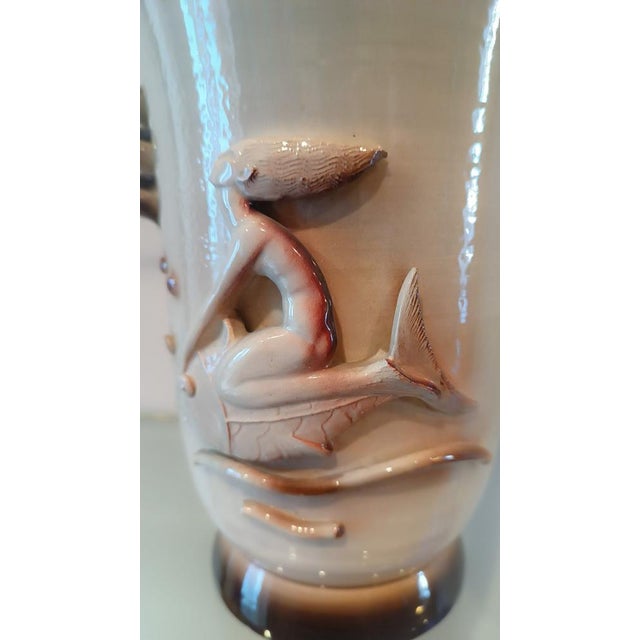 Art Deco La Freccia Ceramic Vase by Tarcisio Tosin, Vicenza, 1932 For Sale - Image 3 of 9