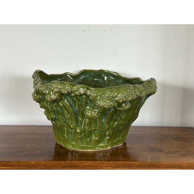 Broccoli Shaped Studio Art Pottery Bowl For Sale - Image 13 of 15