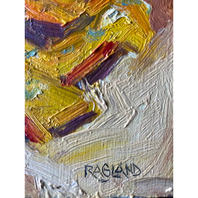 Figurative Bob Ragland “Darfur Day” Signed Expressionist Oil on Board, 2006 For Sale - Image 3 of 5