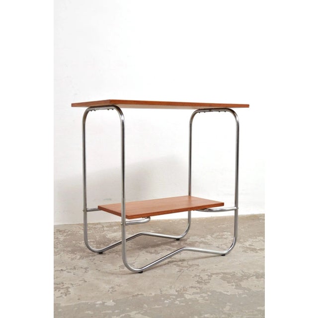 Wood Vintage Side Table in Oak, 1960s For Sale - Image 7 of 10