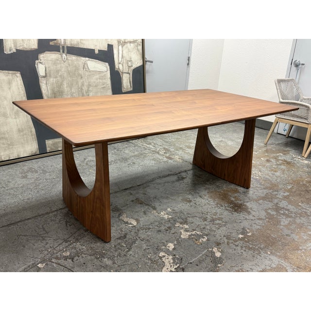 Rove Concepts Arco Extension Walnut Dining Table For Sale - Image 4 of 12