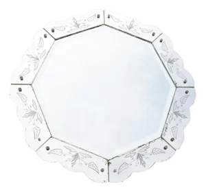 Vintage Venetian Octogonal Beveled Glass Mirror