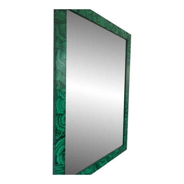 Hand Painted Malachite Mirror For Sale