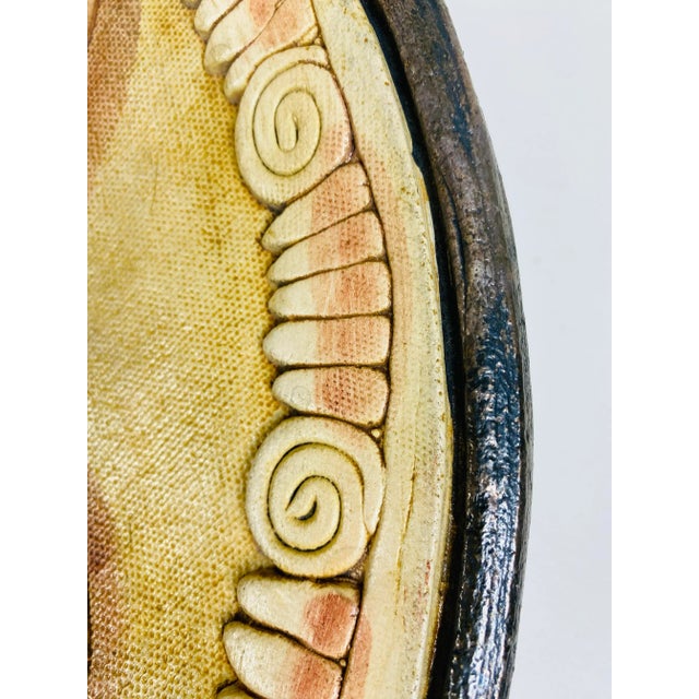 Metal Unusual Handmade Mediterranean Inspired Decorative Pottery Bowl. For Sale - Image 7 of 9